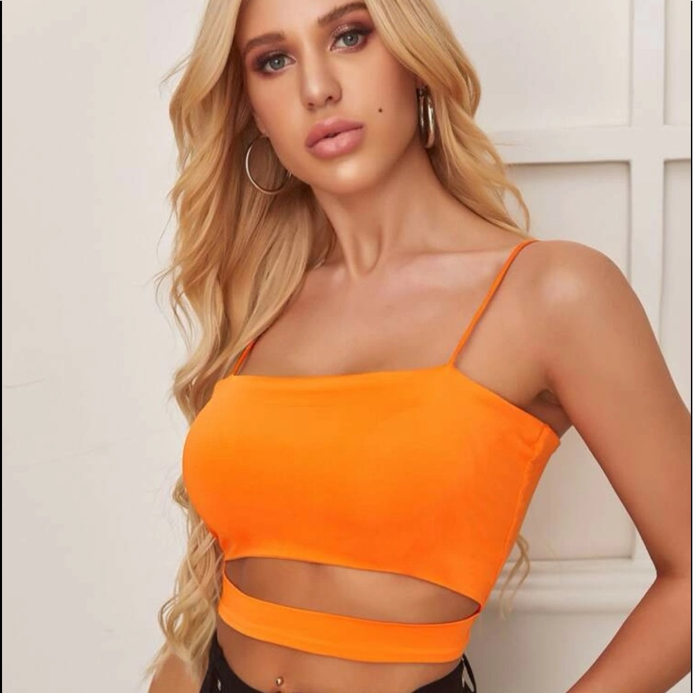 SHEIN cutout cropped cami